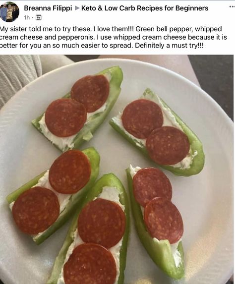 Pepper And Cream Cheese Snack, Green Pepper Cream Cheese Snack, Cream Cheese Bell Peppers Snack, Raw Bell Pepper Snack, Bell Pepper Nachos Optavia, Healthy Lunch Meal Prep, Lunch Meal Prep, Food Is Fuel, Recipes For Beginners