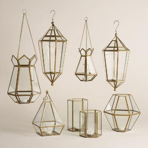 Glass Lantern, Glass Boxes, Hanging Lanterns, Candle Lanterns, World Market, Glass Crafts, Mosaic Glass, Home Deco, Terrarium