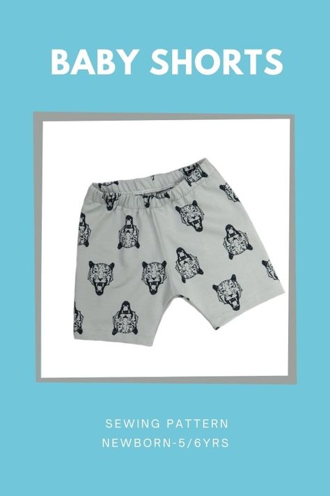 Baby Shorts sewing pattern (Newborn-5/6yrs). This is a pdf sewing pattern and tutorial for a great pair of Baby Shorts that actually come in baby sizes from newborns all the way up to children's sizes 5-6 years. Created to be used with knit fabrics these pants are such a quick sew and a must-have for summer! Infant Shorts Pattern Free, Baby Shorts Pattern Free, Boy Shorts Pattern, Baby Shorts Pattern, Sewing Patterns For Boys, Sewing Patterns For Babies, Toys To Sew, Shorts Pattern Free, Girls Sewing Patterns