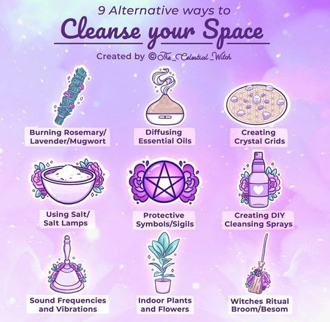 Witchcraft Stuff, Celestial Witch, Cleanse Your Space, Wiccan Crafts, Witch Rituals, Easy Spells, Wiccan Magic, Angel Guide, Witch Spirituality