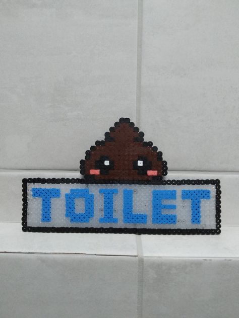 Melt Beads Patterns, Hamma Beads Ideas, Pearl Beads Pattern, Easy Perler Beads Ideas, Fuse Bead Patterns, Hama Beads Design, Diy Perler Bead Crafts, Toilet Sign, Disney Collage