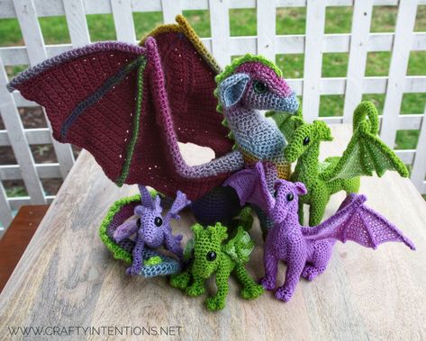 Crafty Intentions Patterns, Crochet Dragon Wings, Amigurumi Dragon Free Pattern, Crochet Dragon Pattern, Crochet Dinosaur, Crochet Dragon, Dragon Pattern, Dragon Wings, Crochet Teddy