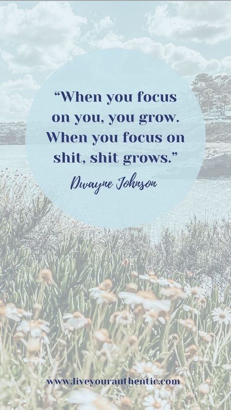 Insightful Quotes, Dwayne Johnson, Focus On Yourself, Success Mindset, Happy Thoughts, Motivational Quote, Focus On, Personal Growth, Self Help