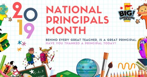 It’s an opportunity to say “thank you” to principals everywhere and honor their hard work and dedication.   Be sure to express your appreciation today! Principal Month Ideas, Principals Day, Month Ideas, School Events, School Fundraisers, Hard Work And Dedication, Monday Motivation, Hard Work, Back To School