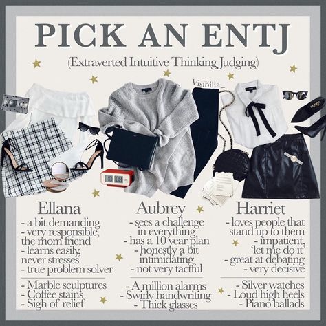 𝐌𝐚𝐡𝐚𝐥𝐢𝐚 🌼 on Instagram: “16 𝙥𝙚𝙧𝙨𝙤𝙣𝙖𝙡𝙞𝙩𝙞𝙚𝙨: 𝙀𝙉𝙏𝙅 Are you an ENTJ? Which girl would you pick? • I’m Ellana! • #moodboard #moodboardaccount #nichememes #nicheaesthetic…” Entj Personality, Aesthetic Character, Niche Aesthetic, Celebrity Aesthetic, Mbti Character, Hobby Ideas, Myers–briggs Type Indicator, Myers Briggs Type, 16 Personalities