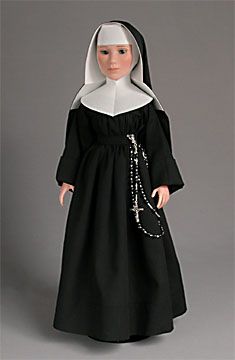 Blessings Nun Dolls | ... worn by Audrey Hepburn as Sister Luke in the film, "The Nun's Story Nun Habit, The Nun's Story, Priest Vestments, Audrey Hepburn Movies, Corpus Museum, Nun Doll, Nuns Habits, Medieval Paintings, Catholic Priest