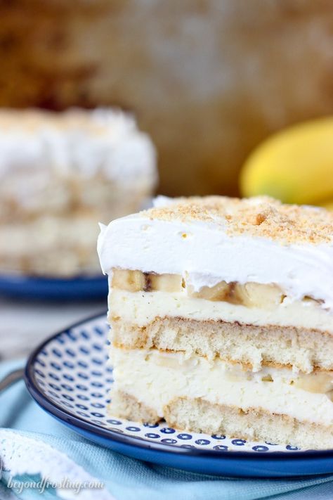 Banana Pudding Tiramisu Best Frosting Recipe, Magnolia Bakery Banana Pudding, Banana Pudding Desserts, No Bake Banana Pudding, Sliced Banana, Baked Peach, Bake Recipes, Banana Dessert, Tiramisu Recipe