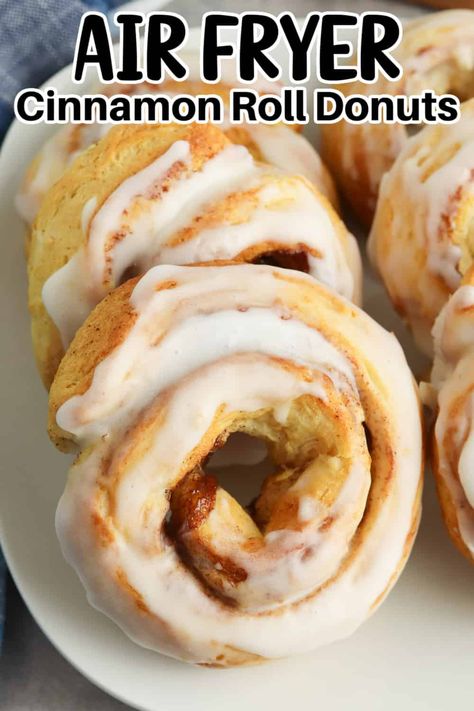 Basic Donut Recipe, Recipe For Air Fryer, Pillsbury Cinnamon Rolls, Making Donuts, Donuts Donuts, Air Fry Recipes, Classic Breakfast, Kitchen Smells, Air Fryer Dinner Recipes