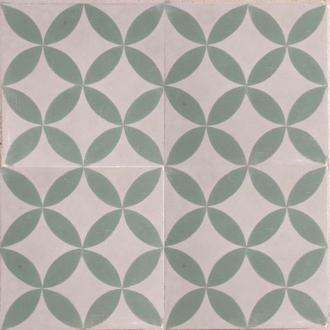 Petals Green Tile Green Vanity, Restaurant Flooring, Terrazzo Tiles, Encaustic Cement Tile, Encaustic Tile, Bathroom Inspiration Decor, Green Tile, Kitchen Color, Cement Tile