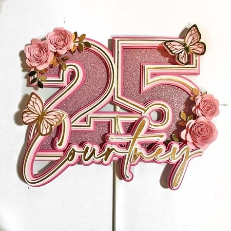 Cake Banners Designs, Laser Cake Topper, Cake Toppers Birthday Women, Birthday Cake Toppers For Women, Happy Birthday Cake Topper Cricut, Cricut Cake Toppers, 3d Cake Topper Cricut, 3d Cake Toppers Diy, Cake Topper Ideas Birthday