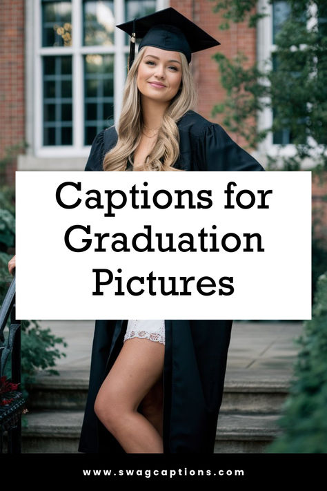 Get creative with your graduation photo captions! This collection has cute, short and funny caption ideas to perfectly caption your graduation pics. From witty one-liners to inspiring quotes, you'll find the perfect words to commemorate this major milestone. Click to get clever caption inspo for your grad photo posts and albums! Convocation Captions, Graduation Captions, Photographer Quotes, Grad Quotes, Photo Captions, Inspirational Funny, Education Major, Video Caption, Graduation Pics