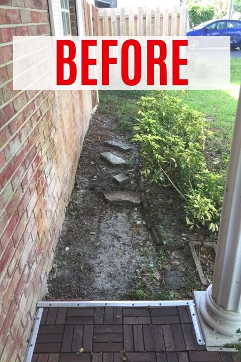 Upgrade your front yard or backyard with these creative stepping stones and garden paths. How to make a garden path on a budget with these easy diy outdoor ideas. Resin Garden Path, Muddy Walkway Fixes, Diy Walkways Paths Cheap Simple, Front Garden Path Ideas, Walk Ways Diy Paths Cheap, Budget Friendly Garden, Cheap Walkway Ideas Diy, Front Walkway Ideas, Stepping Stones Pathway