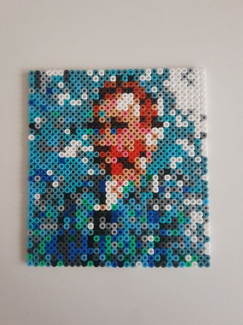 Van Gogh Hama Beads ~Handuşka~ Cross Stitch One Piece, Hama Art, Christmas Perler Beads, Hamma Beads Ideas, Easy Perler Bead Patterns, Pixel Beads, Pearl Beads Pattern, Art Perle, Perler Art