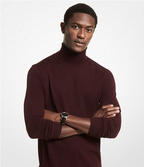 Turtle Neck Women, Maroon Turtleneck, Clothes For Europe, Maroon Outfit, Wool Turtleneck Sweater, Black Chinos, Neck Women, Outfit For Men, For Seasons