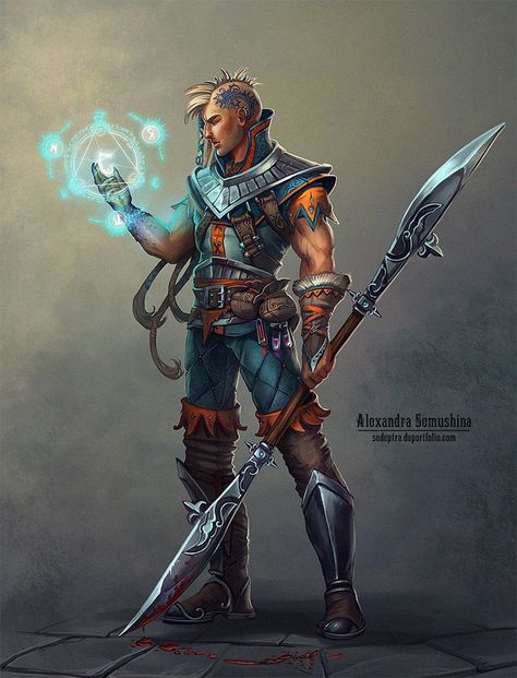 Glaive by Sedeptra Heroic Fantasy, Biker Gang, Spell Caster, Fantasy Male, Fantasy Warrior, Arte Fantasy, Fantasy Rpg, Fantasy Inspiration, Medieval Fantasy