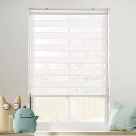 PRICES MAY VARY. A standard 1/5 inch deduction is made to the upper rail width for a proper INSIDE MOUNT fit. The actual blinds size is 34 4/5" W x 72" H. ⭐Please be informed that the fabric width is 1 4/5 inch narrower than the upper rail (NOT the window). *Note: 0.9 inch light gap will exist on each side if inside mount. Please read the picture to learn the light gap may happen on the window. No Drill Blinds: 2 sets of different mounting accessories to meet your needs in different occasions. E Cordless Blinds, Zebra Shades, Zebra Blinds, Select Blinds, Motorized Shades, Fabric Factory, Horizontal Blinds, Sheer Shades, Photo Room