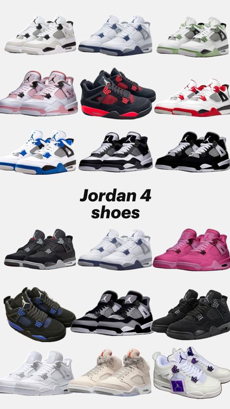 #jordan4s #fyp #retro #differentcolors #color #shoes Jordan 4 Shoes, Cute Jordans, Nike Shoes Women Fashion, Pretty Sneakers, Trendy Shoes Sneakers, Nike Fashion Shoes, Preppy Shoes, Jordan Shoes Girls, Jordan Shoes Retro