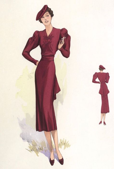 1939 Womens Fashion, 1930s Female Fashion, 1940s Fashion Plates, 1930s American Fashion, 1930 Fashion Women, 1930s Womens Fashion, 1934 Fashion, 1933 Fashion, 1937 Fashion