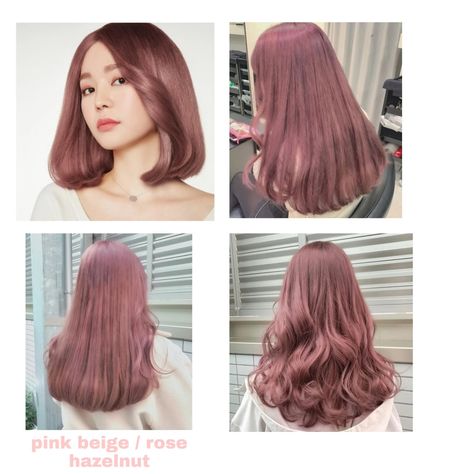 Strawberry Hair Color, Hazelnut Hair, Korean Hair Color, Strawberry Hair, Hair Inspiration Long, Pretty Hair Color, Rose Gold Hair, Rose Hair, Dye My Hair