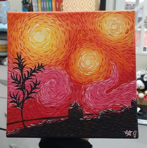 Fiz uma releitura de a noite estrelada Pinturas Faciles Aesthetic, Easy Nature Drawings, Arte Van Gogh, Pix Art, Small Canvas Art, Nature Drawing, Impressionism Art, Small Canvas, Mini Canvas Art