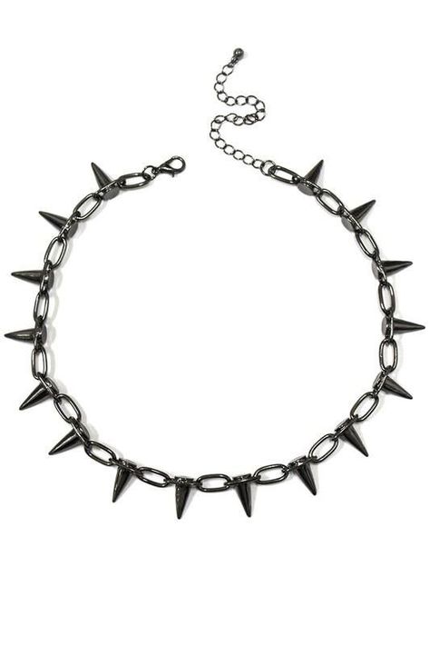 Metal Outfits, Spiked Necklace, Spiked Choker, Emo Accessories, 90s Choker, Spiked Jewelry, Edgy Jewelry, Spike Necklace, Witching Hour