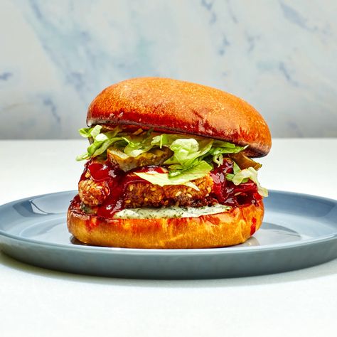 Gochujang-Glazed Fried Chicken Sandwich Recipe | Bon Appétit Nashville Hot Chicken, Pickle Butter, Chicken Sandwich Recipes, Fried Chicken Sandwich, Crispy Fried Chicken, Boneless Chicken Thighs, Hot Chicken, Best Sandwich, Chicken Sandwich