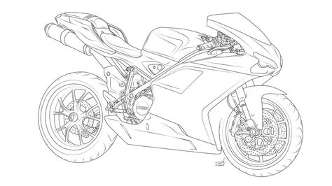 #Ducati #Line Art Ducati Drawing, Ducati Panigale V4 Drawing, Ducati 848 Evo, Ducati 848, Motorcycle Drawing, Ducati Panigale, Ducati Motorcycles, Koenigsegg, Technical Drawing