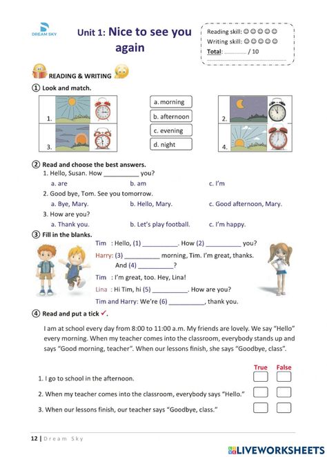 Teacher Cartoon, English Lessons For Kids, Comprehension Worksheets, Web Layout Design, Best Answer, Grade 4, Magic Words, Second Language, See You Again