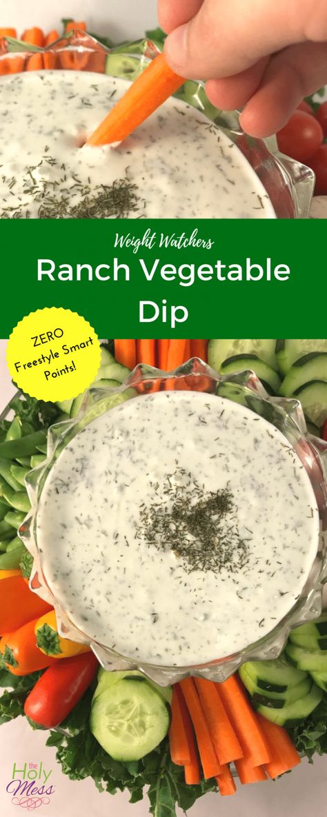 Weight Watchers Ranch Vegetable Dip Recipe #diet #fitness #recipe #healthy Weight Watchers Ranch Dressing, Ranch Vegetable Dip Recipe, Ranch Vegetable Dip, Weight Watchers Appetizers, Vegetable Dip Recipe, Ww Lunch, Christian Health, Vegetable Dips, Ww Meals