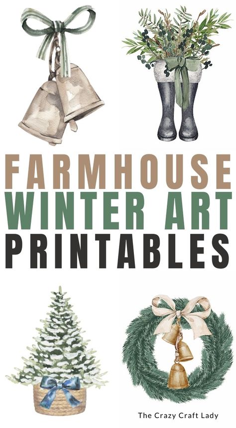 Cozy up your home with some FREE winter printable art. Use these printables to decorate your home from Christmas all through winter. Free Winter Printables, Paper Bag Lanterns, Winter Printables Free, Home Decor Printables, Winter Hibernation, Farmhouse Winter Decor, 2024 Printable, Xmas Projects, Seasonal Printables