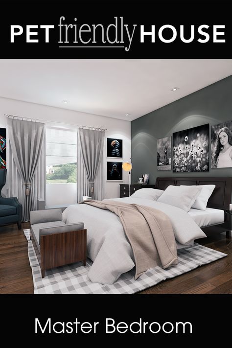 Check out the artist renderings of the master bedroom that will be part of the World's Most Pet Friendly House. The project will offically launch in 2021 . . . . . . . #house #homebuilder #home #interiordesign #dog #pet #dogs #animals #pets #furniture #2021#building #realestate #bedroom #beds #mattresses Dog Friendly Bedroom Comforter, Master Bedrooms Decor Dog Friendly, Pet Friendly Master Bedding, Pet Friendly Bedding Ideas, Dog Friendly Master Bedding, Pet Friendly Bedroom Ideas, Dog Space In Bedroom, Dog Friendly Bedroom Ideas, Adult Male Bedroom Ideas