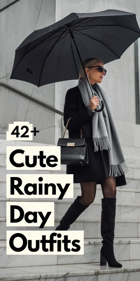 Hoodie Outfit Midsize: Rainy Day Comfort and Style Hoodie Outfit Midsize, Rainy Date Night Outfit, Rainy Day Outfit Ideas, Date Night Attire, Neutral Trousers, Outfit Midsize, Rainy Day Outfits, Day Outfit Ideas, Black Attire