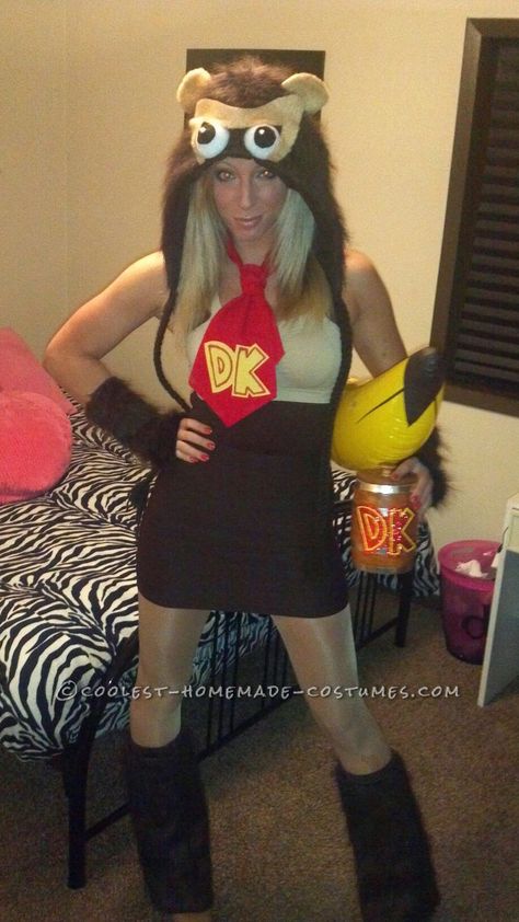 Donkey Kong Costume, Homemade Costume Ideas, Diy Costume Ideas, Idea For Halloween, Aaliyah Style, Hot Halloween Outfits, Homemade Costume, Cosplay Cute, Diy Halloween Costume