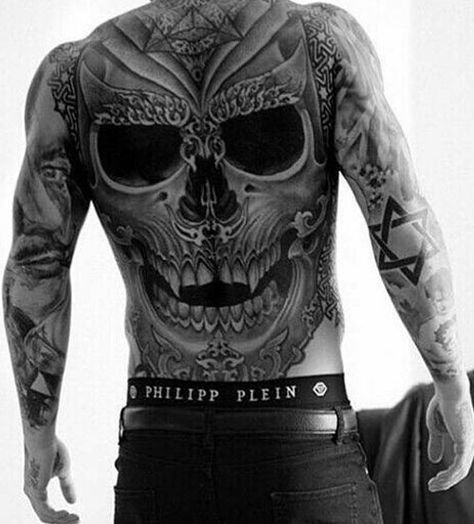 26 Badass Skull Tattoo Designs And Their Meanings – 2019 Back Tattoos For Men, Stephen James, Back Tattoos, Tattoos For Men, For Men, Tattoos, Back Tattoo