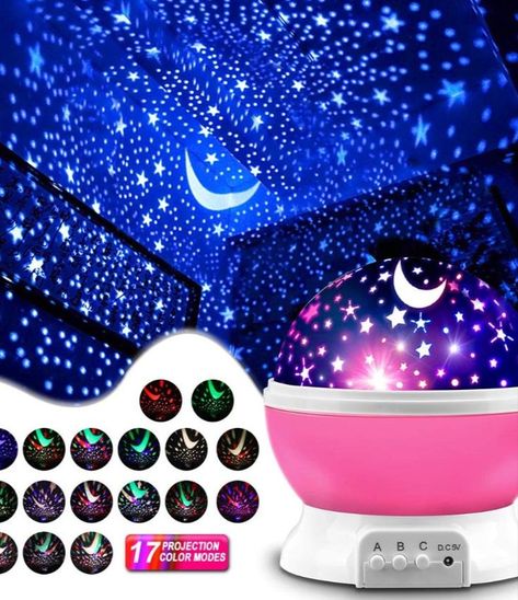 Star Projector, Night Light Lamp Fun Gifts for 1-4-6-14 Year Old Girls and Boys Rotating Star Sky Moon Light Projector for Kids Bedroom Decor Anel Tutorial, Starry Night Light, Galaxy Lights, Star Night Light, Night Light Projector, Star Projector, Viria, Night Light Lamp, Bed Lights