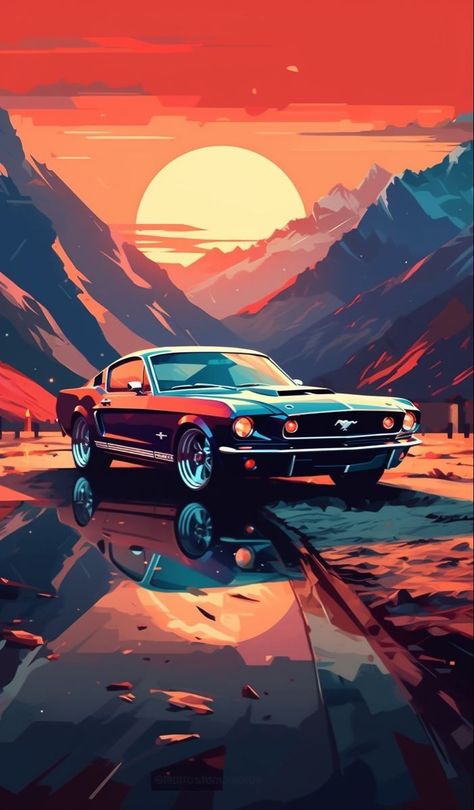 Available Now Poster, Car Artwork Automotive Art, Mustang Cars Wallpapers, Mustang Artwork, Mustang Painting, Mustang Art, Cars Mustang, Cars Drawing, Mustang Wallpaper