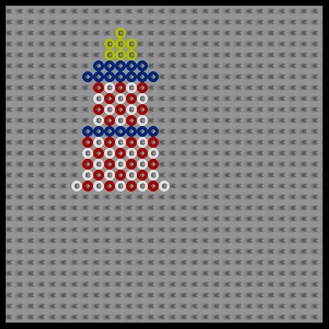 My simple lighthouse pattern! Lighthouse Perler Bead Patterns, Melty Beads, Melting Beads, Fuse Beads, Perler Patterns, Perler Bead Patterns, Hama Beads, Perler Beads, Bead Crafts