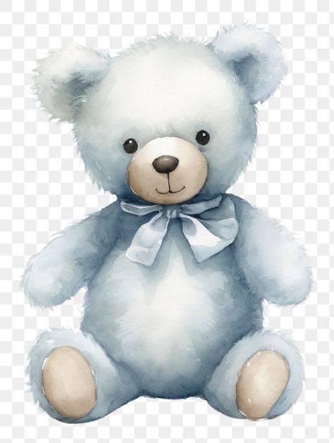 Png Teddy Bear, Teddy Bear Illustration, Png Light, Blue Teddy Bear, Bear White, Watercolor Baby Shower, Bear Illustration, Teddy Bear Baby Shower, Baby Bear Baby Shower