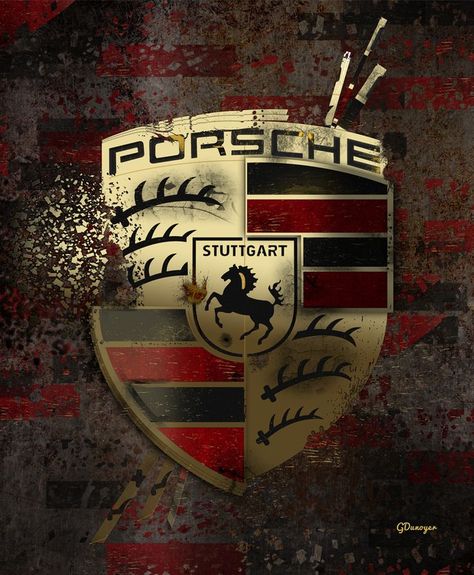 #porsche #cars #canvas #canvasdecor #etsy #catawiki #wallart Porsche Emblem, Porsche Art, Dynamic Painting, Sculpture Techniques, Digital Painting Techniques, Car Emblem, Textured Canvas Art, Tableau Art, Popular Art