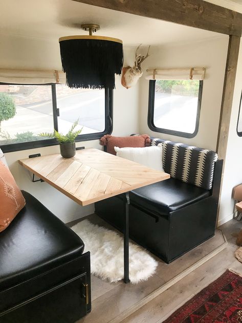 Small Camper Interior, Motorhome Remodel, Glamper Camper, Rv Interior Remodel, Camper Interior Design, Tiny House Camper, Camper Trailer Remodel, Vintage Camper Remodel, Trailer Decor