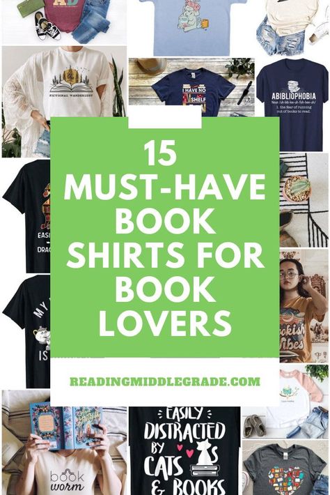 What better way to show off your book lover status than with book shirts? Take a peek at 15 high-quality options for readers of all ages. #kidsbookshirt #booklovershirtskids #kidsbookcharactershirts Book Themed Shirts, Shirts About Reading, Book Tshirts For Kids, Tshirts For Book Lovers, Funny Bookworm Shirts, Literary Shirts, Book Cover Artwork, Snoopy T Shirt, Classic Childrens Books