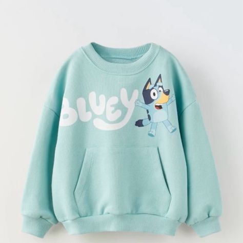 Brand New With Tags Zara Bluey Sweatshirt 9-12 Months Cute Shirt Designs, Crop Top Sweatshirt, Cute Preppy Outfits, Zara Shirt, Cute Sweatshirts, Really Cute Outfits, Girl Sweatshirts, Preppy Outfits, Cute Shirts