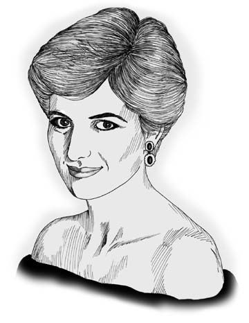 Princess Diana by MarcusMebes on DeviantArt Story Filters, Pencil Sketches Easy, Crown Art, Instagram Story Filters, Princes Diana, Pencil Shading, Pencil Sketches, Dress Drawing, Princesa Diana