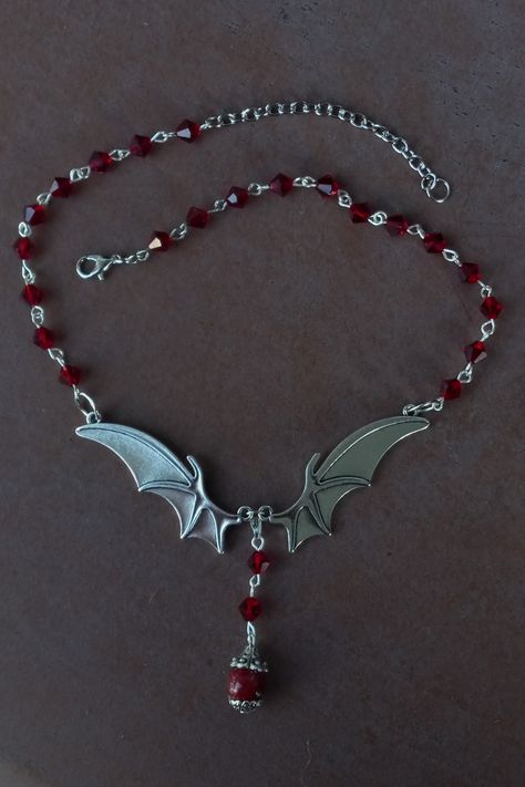 🪦🩸🦇  
 available now on my depop or kofi 
@themossydryad 

inspired by Dracula 

#vampire #bats #nosferatu  #belalugosi #dracula #alternative Vampire Bats, Blood Red, Bat Wings, Dracula, My Jewellery, Red