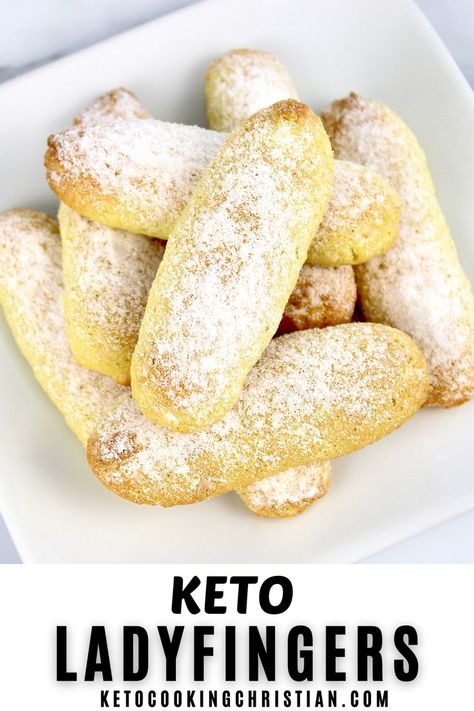 Keto Ladyfingers, Homemade Ladyfingers, Keto Tiramisu, Galletas Keto, Homemade Tiramisu, Gluten Free Cookie, Keto Cakes, Keto Bars, Paleo Cookbook