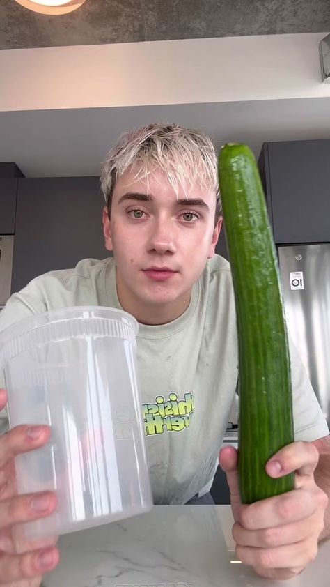 The original best way to eat entire cucumber | Cucumbers Recipes | TikTok Tiktok Cucumber Snack, Whole Cucumber Recipes Tik Tok, Cucumber Guy Recipes, Tik Tok Cucumber Recipes, Cucumber Tiktok, Tik Tok Cucumber, Logan Cucumber Recipes, Tiktok Cucumber, Cucumbers Recipes