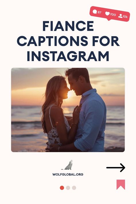 Graphic about fiancé captions for Instagram featuring a couple embracing at sunset on the beach.
A checklist of playful and romantic engagement affirmations with emojis, and a call-to-action button.
Ad for Instagram engagement pod with happy woman using laptop, surrounded by social media icons. Funny Fiance Quotes, Fiance Instagram Captions, Fiancé Captions, Caption For Fiance, Fiance Captions For Instagram, Short Captions For Pictures Of Yourself, Fiance Captions, Fiance Pictures, Fiance Quotes