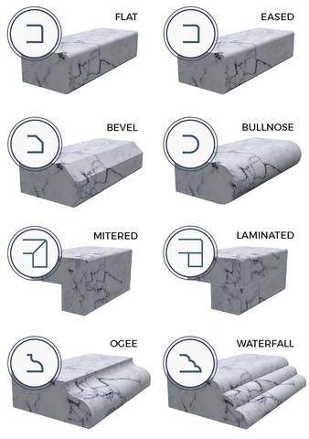 Countertop Edges – Granite Republic Kitchen Countertop Edges, Interior Design Basics, Detail Arsitektur, Stairs Design Interior, Marble Detail, Kitchen Layout Plans, Countertop Ideas, Joinery Details, Bg Design