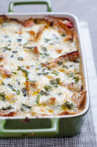 Tortilla Casserole Recipes, Tortilla Casserole, Baked Tortilla Chips, Vegetarian Entrees, Stuffed Poblano Peppers, Milk Recipes, Quesadillas, Mexican Dishes, Vegetarian Dishes