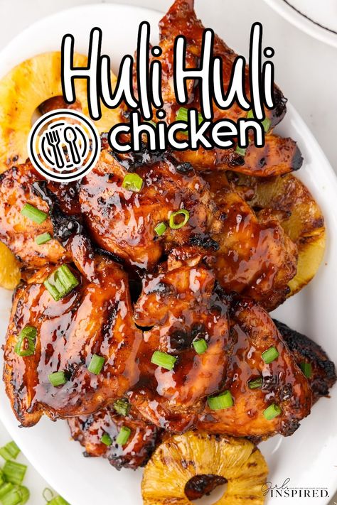 Hulu Chicken Recipe, Hui Hui Chicken, Hulu Hulu Chicken, Grilled Huli Huli Chicken, Huli Huli Chicken Recipe, Copycat Food, Hawaiian Chicken Recipes, Huli Chicken, Huli Huli